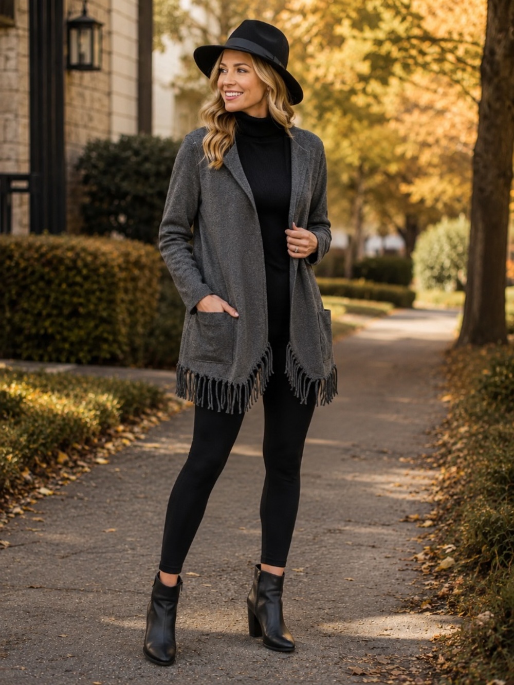 Lightweight Knit Jacket in Gray by Zynergy